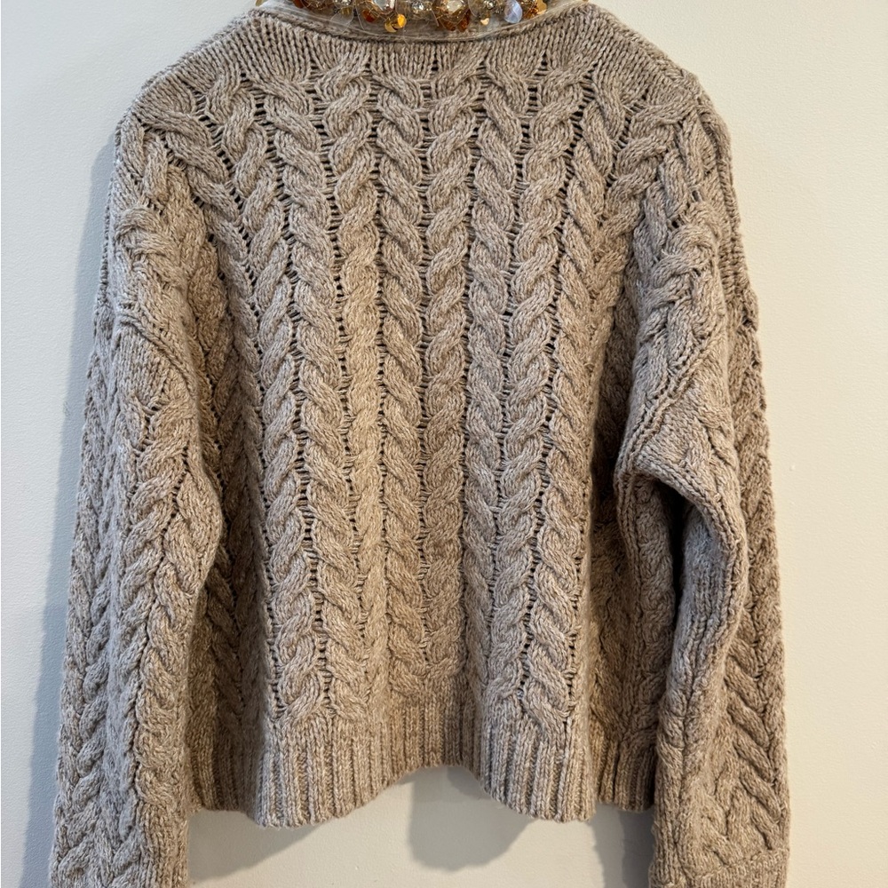 Anthropologie Maeve Cable Knit Cardigan Sweater - Picture 4 of 7